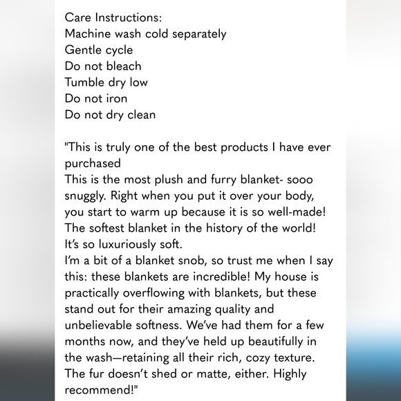 Orvis Cozy Luxe Throw, new - Picture 7 of 7